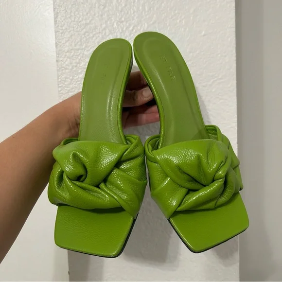 BY FAR Green Lana Heeled Sandals - Picture 2 of 11